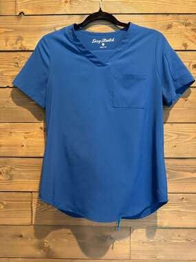 Easy Stretch by Butter-Soft Royal Blue V-Neck Scrub Set - Top & Joggers XS